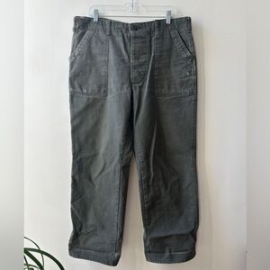 Vintage GUNG HO Fatigue Pants Cotton 38/30 OD Green Heavyweight made in USA